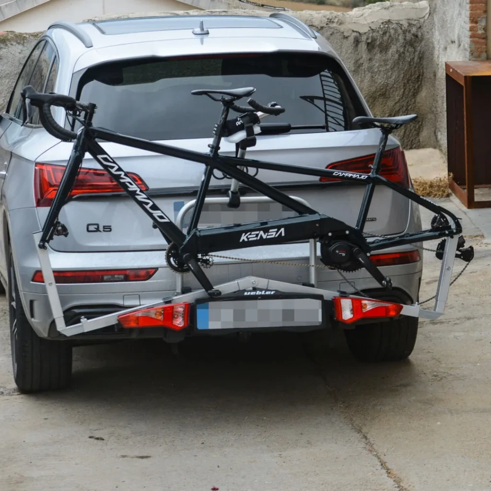 Car bike-rack adapter for tandems (MTB Boost: 110x15 / 148x12)